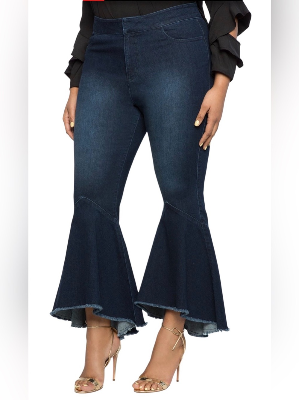 Eloquii Drama Ruffle Flare Jeans